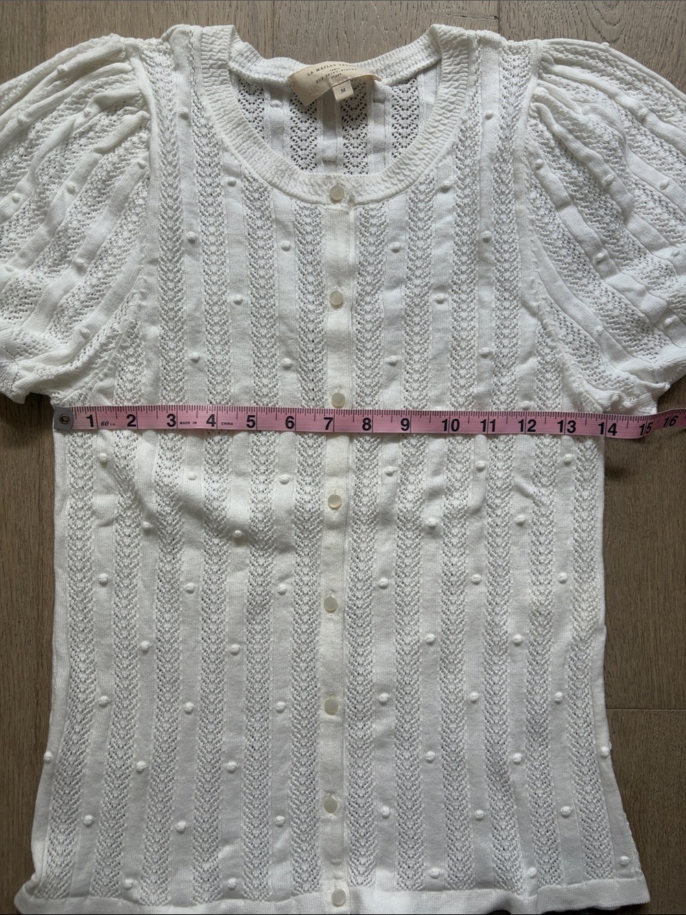 EUC sezane davie cardigan ecru size medium - Picture 6 of 16